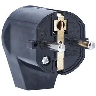 as - Schwabe AS Schwabe 45042 Schutzkontakt-Winkelstecker Kunststoff 230V Schwarz