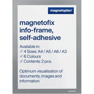 Magnetoplan Magnetrahmen selbstklebend Magnetofix grau A4, 2 St.
