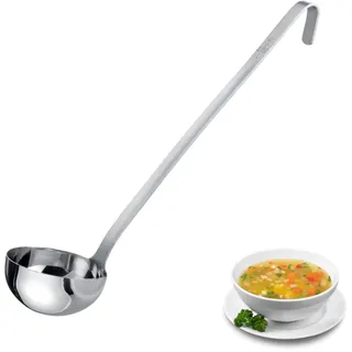 Westmark Schöpfkelle Pro – Kleine Edelstahl Suppenkelle für die Profi-Küche– Schöpflöffel für Saucen, Dressings & Co – Silber, Ø 10 cm, 250 ml