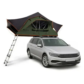 Juskys Autodachzelt Lago 120 x 210 cm Schwarz / Olivgrün
