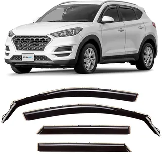 CLIM ART Windabweiser für/kompatible mit Hyundai Tucson Zubehör 2015-2020 TL - Integrierte Regenabweiser - Autofenster Regenschutz - Windabweiser Autofenster - Einfache Montage - Garantie 4 Set