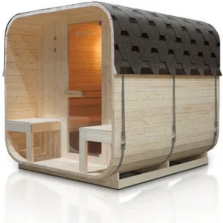 Artsauna Fasssauna Nolvik XXL inkl. 8 kW Ofen + Zubehör