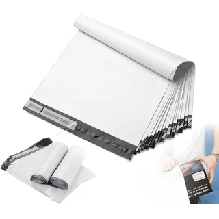100 Stück 381x483mm 14.5'' x 19'' Versandbeutel Plastik Versandtaschen, Professionelle Versandtaschen aus Plastik mit blickdichtem Selbstklebeverschluss Paket Bag Kunststoff Mailing Taschen