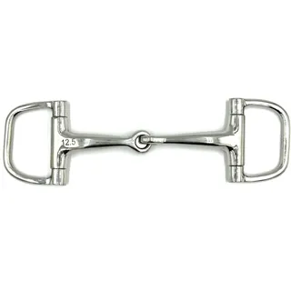 Equine Smile ES0106 D-Ring Trense Einfach Gebrochen Edelstahl 16mm, 13.5 cm | Equine Smile D-Trense Gebiss Pferd Pony Maulschonend Reitsport Ausbildungsgebiss Wassertrense Trensengebiss Dressur