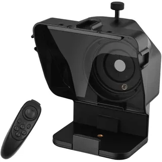Tragbarer Smartphone Teleprompter Prompter mit Telefonhalter Adapter Fernbedienung für Videoaufnahmen Live Streaming Interview Präsentation Bühnensprache