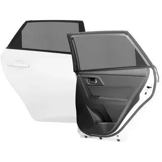 InnovaGoods InnovaGoods® Sonnenshutznetz für das Auto UVLock (2er Set), Autoscheiben-Sonnenschutz, schützt Kinder Haustiere vor Sonne und Insekten, mit UV-Schutz 50+.