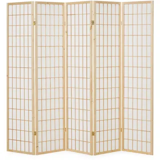 Homestyle4u Paravent Braun, 220x175 | Gr.: onesize