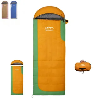 HLITMOUT Ultraleicht Daunen Deckenschlafsack (Orange, 0 bis 12 Grad)