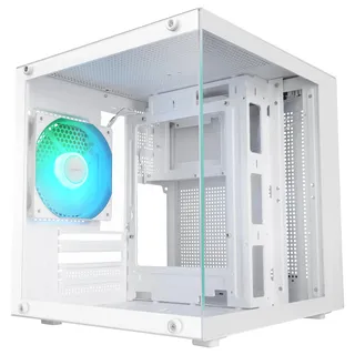 Mars Gaming Mc-cube MicroATX Gehärtetem Glas, ARGB Weiß