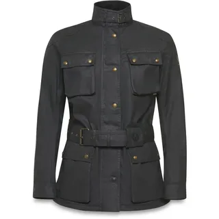 Belstaff Trialmaster 2025 wasserdichte Damen Motorrad Wachsjacke, schwarz, Größe 46