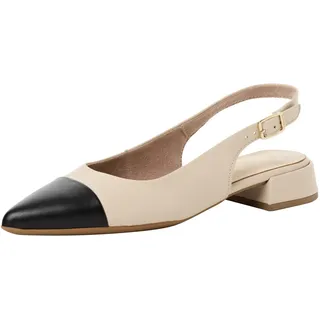 TAMARIS Sling Pump mit Blockabsatz, beige, 37 EU