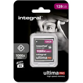 Integral 128GB Compact Flash Karte UDMA-7 1066x VPG-65 160MB/s Lesen und 135MB/s Beschreiben Professionelle High Speed Speicherkarte