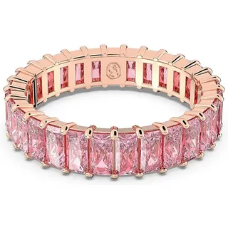 Swarovski Matrix Ring Baguette-Schliff Kristall Roségold Gr. 52