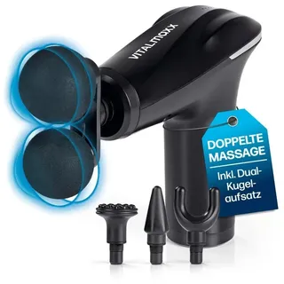 VITALmaxx Mini Massage Gun Massagegerät kompakt Dual Aufsatz