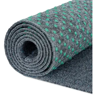 mazovia Kunstrasen Balkon Teppich Wasserfest - Kunstrassenteppich Outdoor - Rasenteppich Balkon Meterware mit Noppen - Kunstgras Balkonteppich 6,5 mm - Grau Blau - 100 x 100 cm