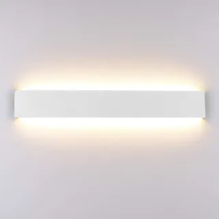 Klighten Wandlampe LED 20W, 60CM Wandleuchte Modern Innen, 3000K Warmweiß Wandbeleuchtung für Bad Wohnzimmer Treppenhaus Schlafzimmer, Weiß