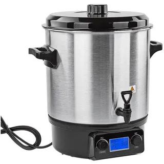 Denner-Edition DEMA Edelstahl Einkochtopf Einkochautomat Einkocher, 2000 W, 27 L, 30–100 Grad