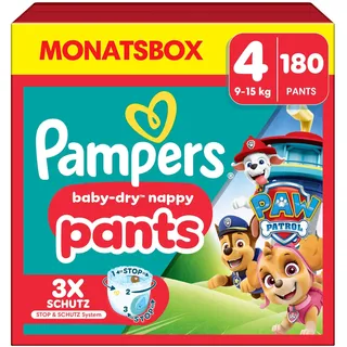 Pampers Baby-Dry Pants Gr. 4 (9-15 kg) 180 St. Paw Patrol Edition
