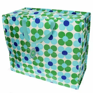 Dotcomgiftshop XXL Riesentasche Aufbewahrungstasche 0,0 cm Polyester Blau/Grün