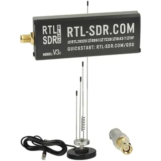 RTL-SDR Blog V3C USB-C SDR Empfänger Set mit Skyscan Mobile Scannerantenne 25–2000 MHz | R860/R820T2 RTL2832U | Bias Tee