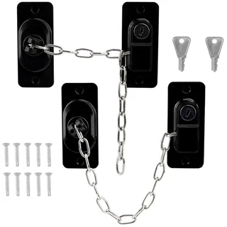 2x Schrankschloss ohne Bohren mit Schlüssel, verstellbare Kühlschrankschloss, Haustiersicherheit, Fensterschlösser, Kühlschranksicherung, Türsicherung, Schutz vor Kindern und Haustieren