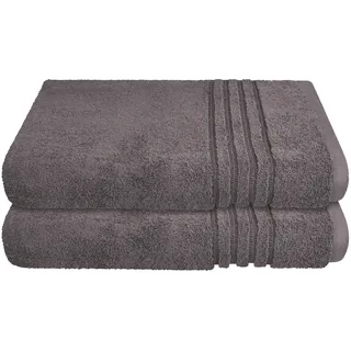 Duschtuch 2 x 70 x 140 cm anthrazit