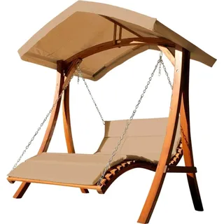 ALEOS. Hollywoodschaukel Braun 2-Sitzer
