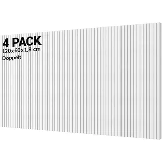 4 Pack Akustikpaneele Selbstklebend, TONOR 120x60x1.8cm große Schalldämmung Akustikplatten, Schallschutzplatten Schallisolierung Wand Acoustic Panel Dekorative Wandpaneele für Studio Büro Haus, Weiß