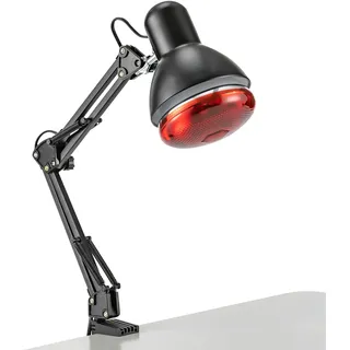 LKHDONG 150W Wärmelampe Rotlichtlampe mit Halteklammer, Rotlichtlampe Infrarot Lampe für Schmerzlinderung Temperaturbereich 0-100°C