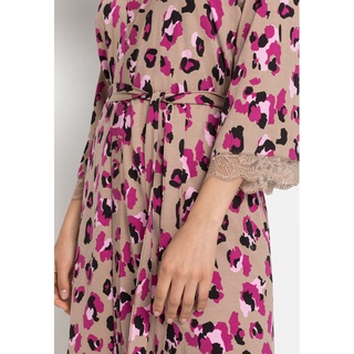 LASCANA Damen Kimono pink-beiger Leoprint Gr.36/38