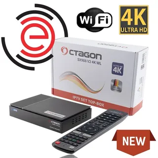 ✅OCTAGON SX988 V2 4K UHD IP 5G WLAN DEFINE Linux OS SAT IP Multiroom UHD Receiv