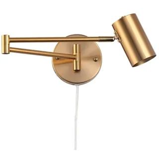 Barcelona LED B·LED BARCELONA LED BarcelonaLED Wandleuchte mit schwenkbarem Arm und Kabel mit Stecker und Schalter, E27-Fassung für Wohnzimmer, Schlafzimmer, Nachttisch, Kopfteil