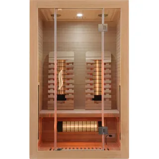 SANOTECHNIK Neuesbad Infrarotkabine 120 x 105 x 190 cm, Hemlock, 2 Personen NB1SB101201