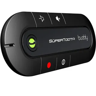 SuperTooth "Buddy" Auto KFZ Bluetooth Freisprecheinrichtung Handy Freisprechanlage schwarz für Sonnenblende - Schwarz