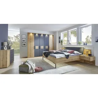 Wiemann Schlafzimmer-Set Naxos 4tlg. Holzoptik Eiche Bianco 250 cm
