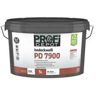 Profi Depot PD Isolierfarbe Isodeckweiß PD 7900  (Weiß, Stumpfmatt, 5 l)