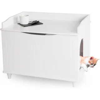 wondermake® Katzenschrank groß 73,5 x 51,5 x 57 cm Weiß