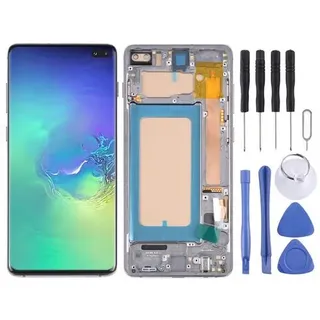 Für Samsung Galaxy S10+ Plus SM-G975 Display Full TFT LCD mit Rahmen Schwarz Einheit Touch Ersatzteil Reparatur (ohne Fingerprint)