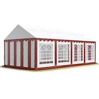 4 x 8 m inkl. Seitenteile rot/weiß (6087)