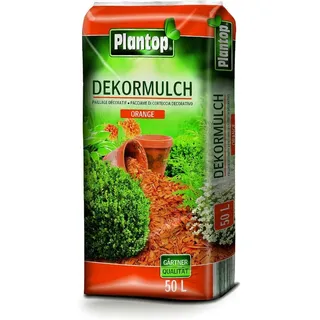 Plantop Rindenmulch Plantop Dekor Mulch orange 50l