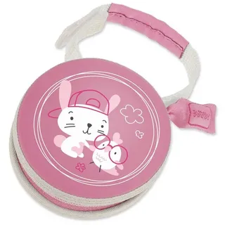 MAM Schnullerbefestigung Pod Schnullertasche, mit Klett Aufhänger rosa