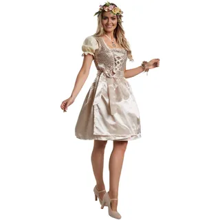 Tectake Mini-Dirndl Burgau beige S