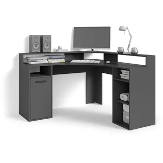 byLIVING Eckschreibtisch Fox anthrazit