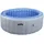 Ø 198 x 67 cm rund Grau-Blau