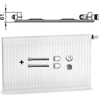 Kermi Profil-V Flachheizkörper 600 x 700 mm 421 W weiß rechts
