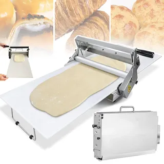 Compact Manual Dough Rolling Machine, Manual Foldable Dough Sheeter, Stainless Steel Pastry Roller with Adjustable Thickness 0-17.5mm/0-27mm, Commercial & Home Use, for Pizza, Croissants, Pastry,B