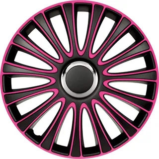 Auto-Style Le Mans 15 Zoll 4 Stück Schwarz/Pink