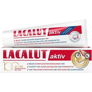 LACALUT AKTIV ZAHNCREME, 100ml Zahnpasta, sofort spürbare Straffung und Festigung des Zahnfleischs, effektive Zahnpflege & Zahnfleischpflege,1 x 100ml