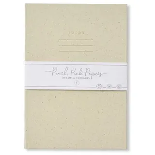 Recycled Paper Notizbuch, gras, 14x20cm, 96 Seiten, liniert