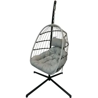 Sungörl Hängesessel Folt Sterzing Light Grey mit Gestell - faltbar, wetterfest, stabil